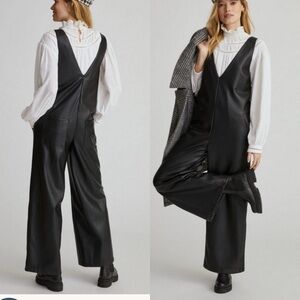 Anthropologie Black Wide Leg Jumpsuit